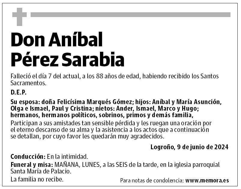 Don Aníbal Pérez Sarabia