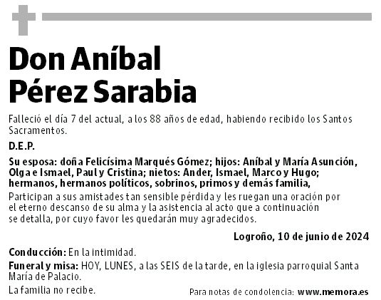 Don Aníbal Pérez Sarabia