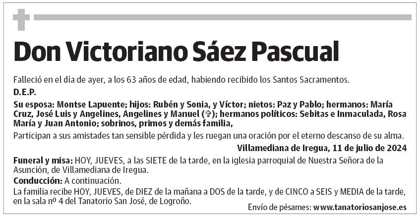 Don Victoriano Sáez Pascual