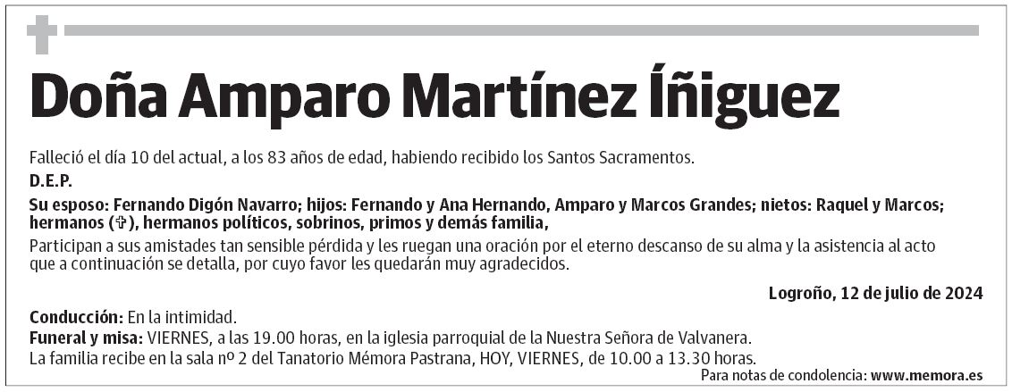 Doña Amparo Martínez Íñiguez