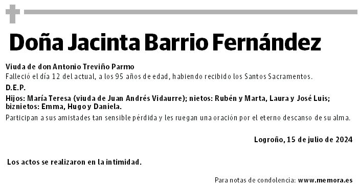 Doña Jacinta Barrio Fernández