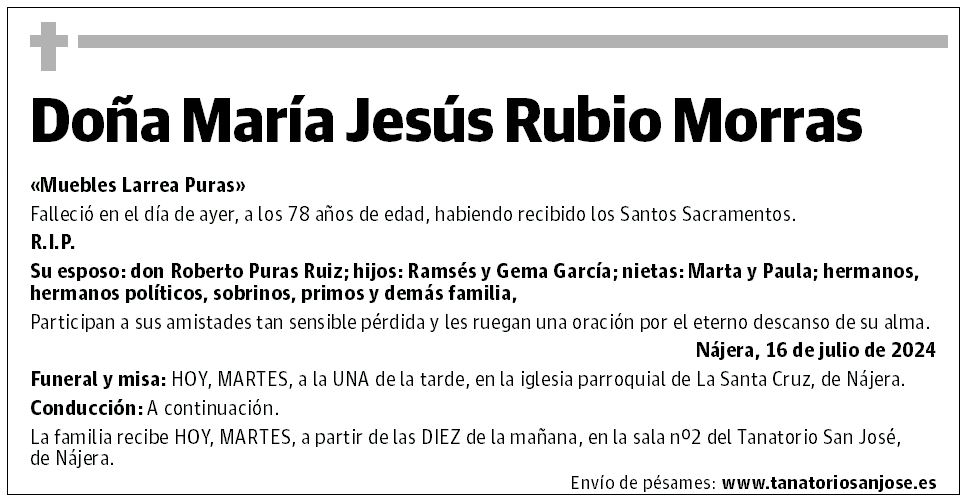 Doña María Jesús Rubio Morras