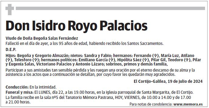 Don Isidro Royo Palacios