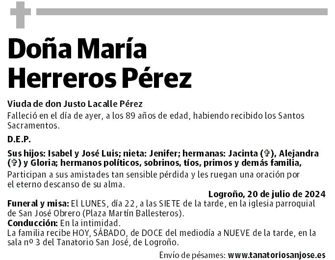 Doña María  Herreros Pérez