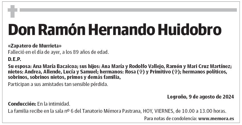 Don Ramón Hernando Huidobro