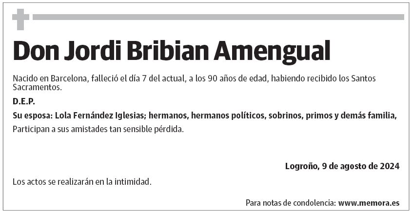 Don Jordi Bribian Amengual