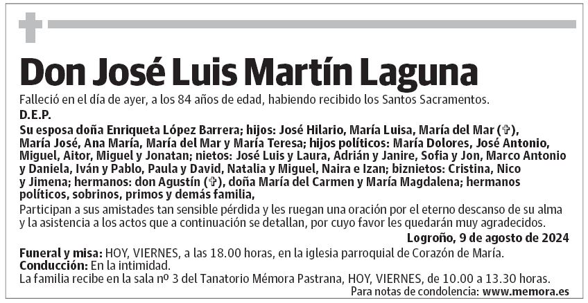 Don José Luis Martín Laguna