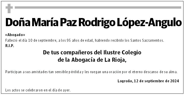 Doña María Paz Rodrigo López-Angulo