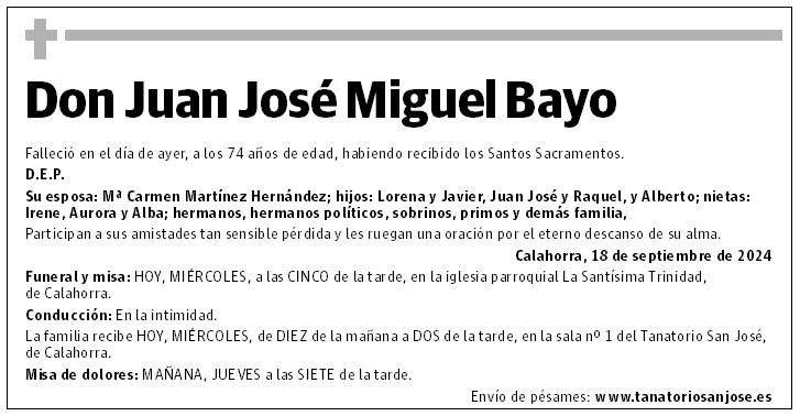 Don Juan José Miguel Bayo