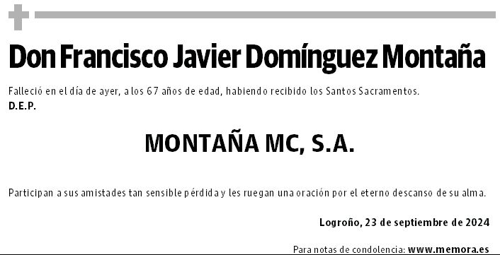 Don Francisco Javier Domínguez Montaña