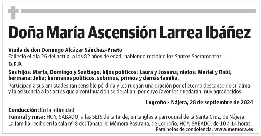 Doña María Ascensión Larrea Ibáñez