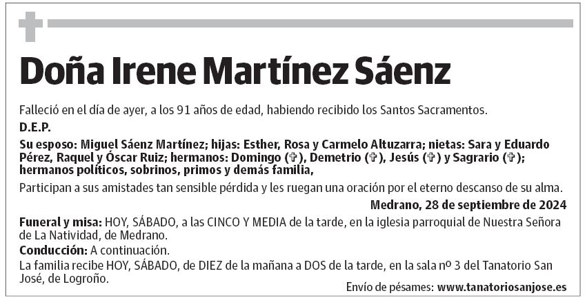 Doña Irene Martínez Sáenz
