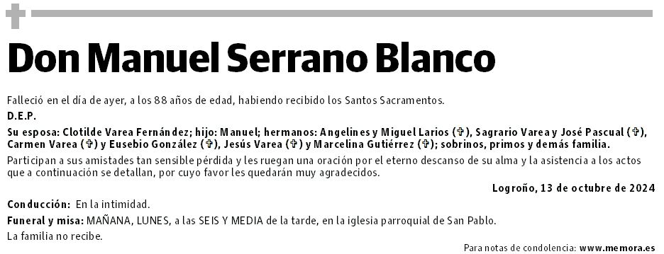 Don Manuel Serrano Blanco