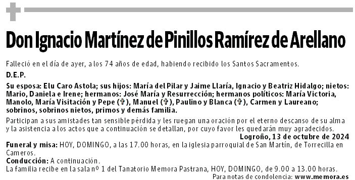 Don Ignacio Martínez de Pinillos Ramírez de Arellano