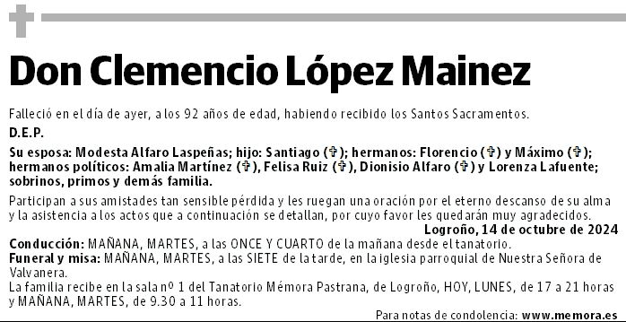 Don Clemencio López Mainez