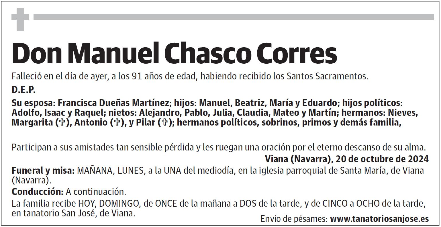 Don Manuel Chasco Corres