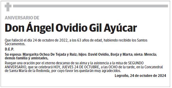 Don Ángel Ovidio Gil Ayúcar