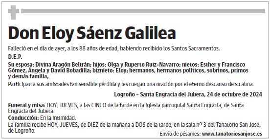 Don Eloy Sáenz Galilea