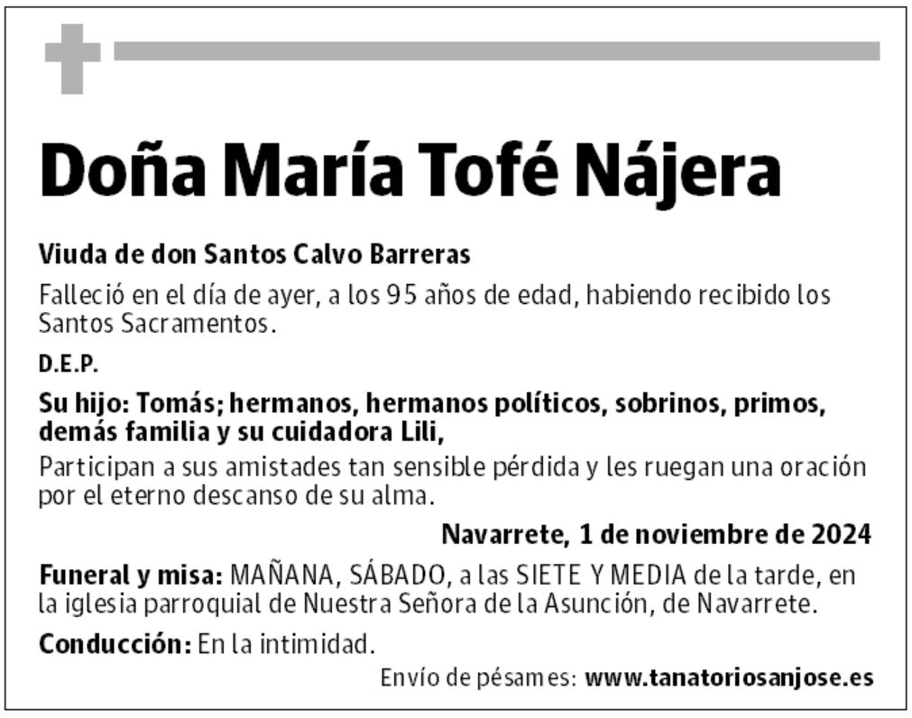 Doña María Tofé Nájera