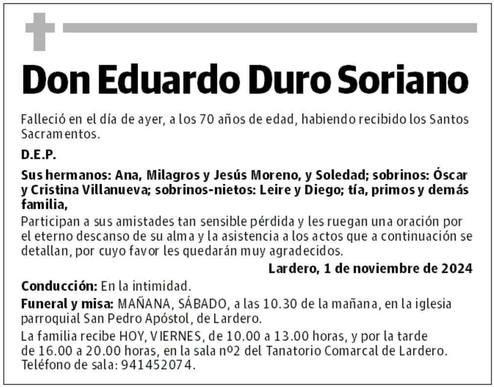 Don Eduardo Duro Soriano