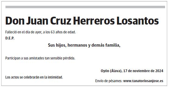 Don Juan Cruz Herreros Losantos