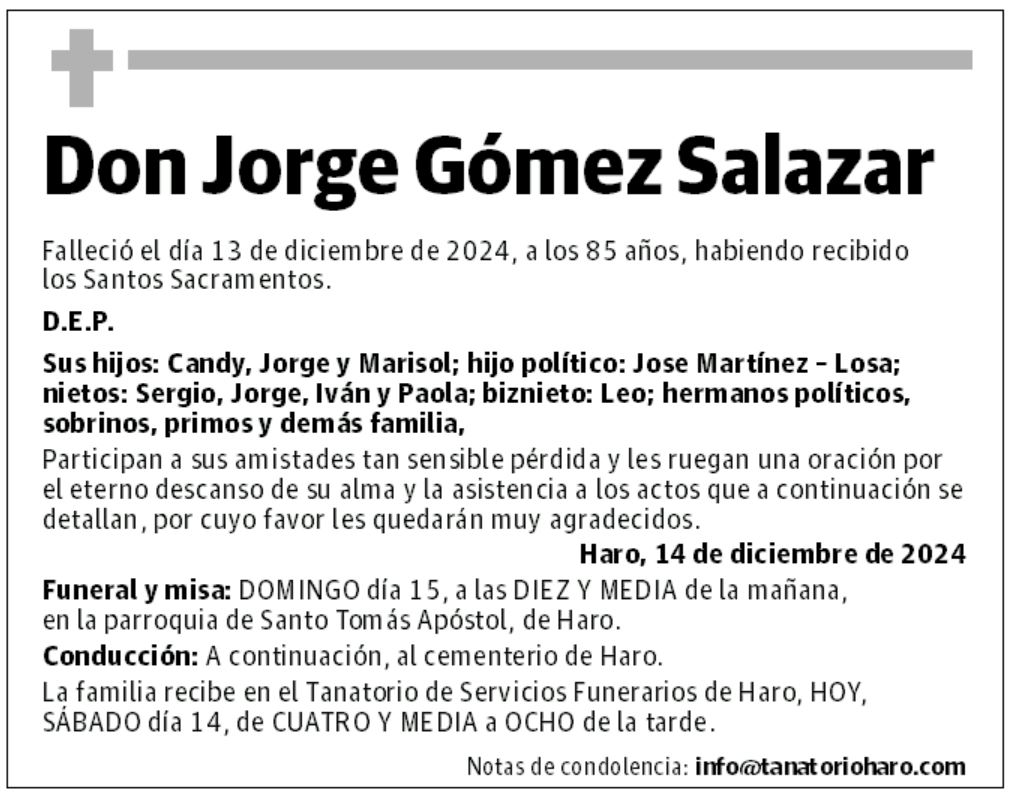 Don Jorge Gómez Salazar