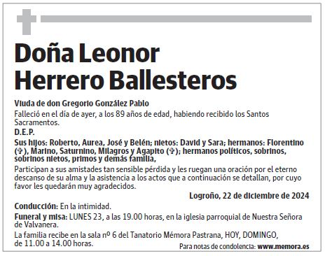 Doña Leonor Herrero Ballesteros