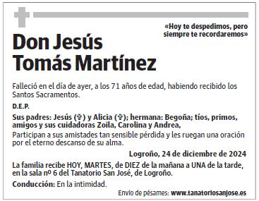 Don Jesús Tomás Martínez