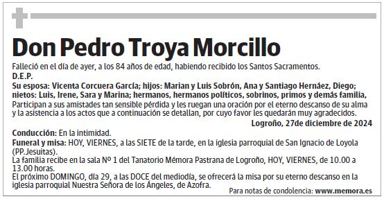 Don Pedro Troya Morcillo