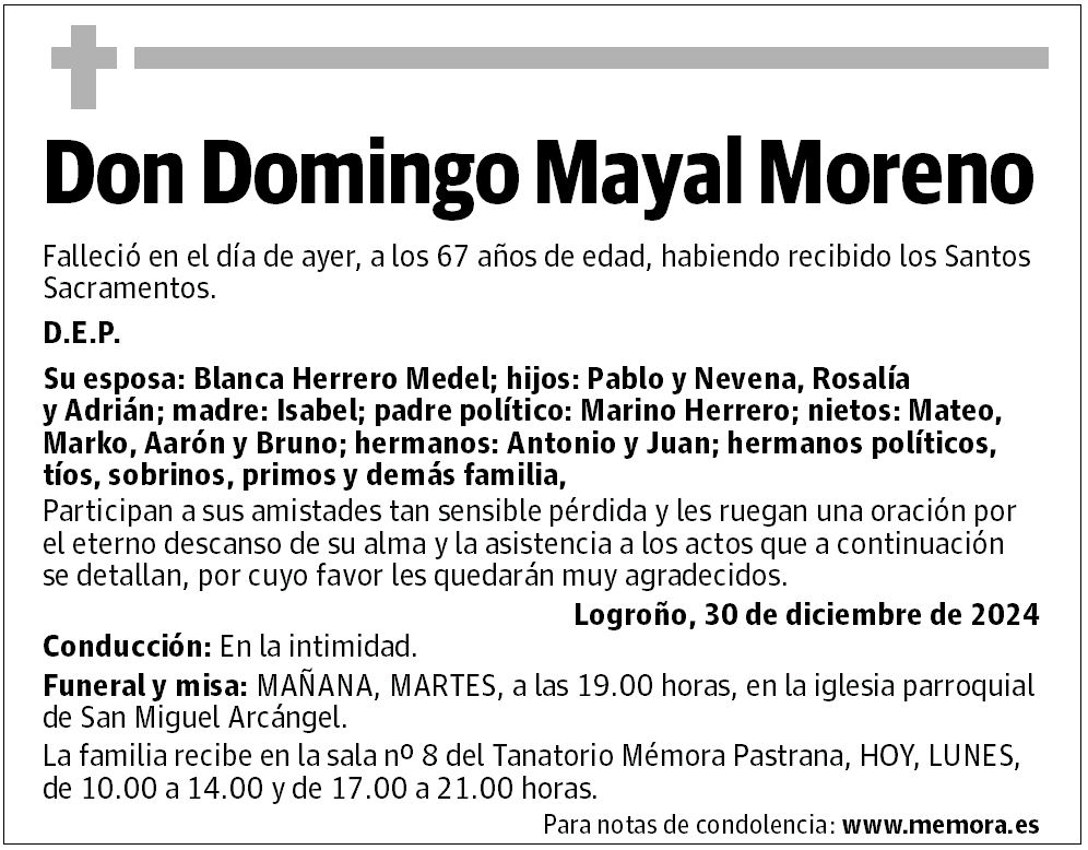 Don Domingo Mayal Moreno