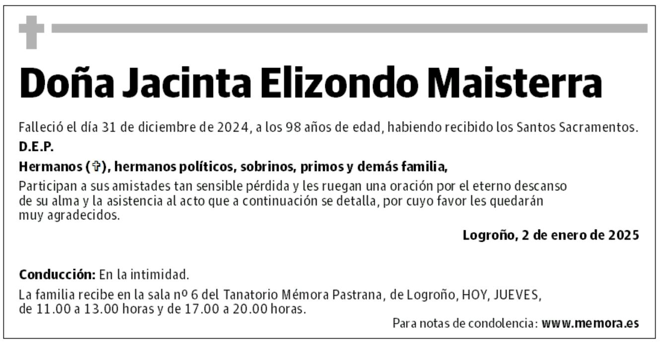 Doña Jacinta Elizondo Maisterra