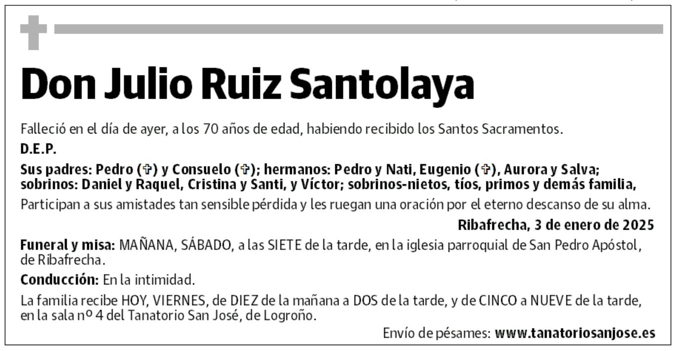 Don Julio Ruiz Santolaya