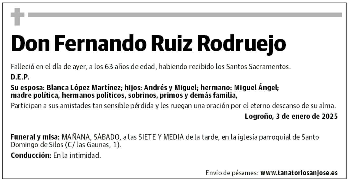 Don Fernando Ruiz Rodruejo