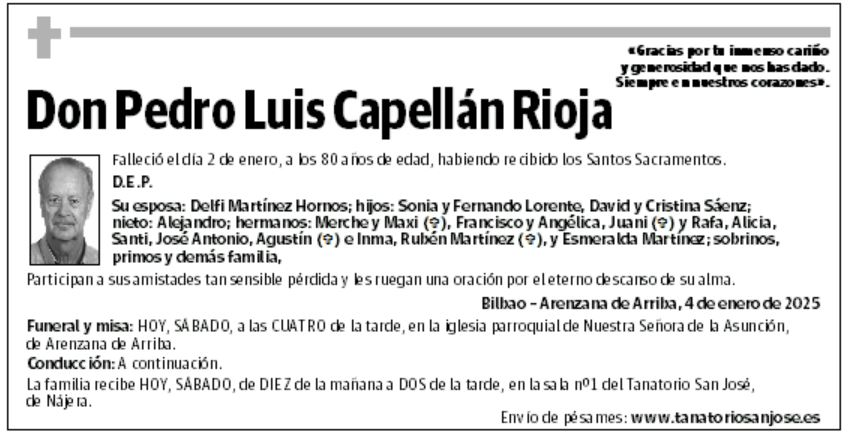 Don Pedro Luis Capellán Rioja