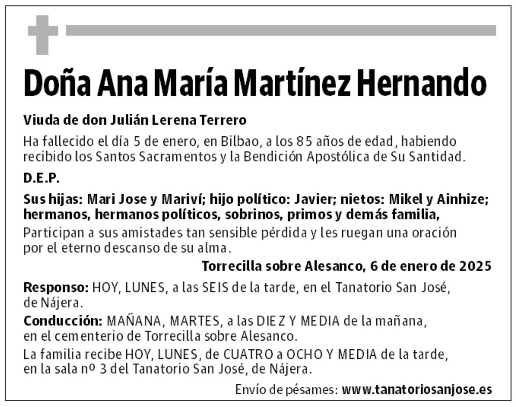 Doña Ana María Martínez Hernando