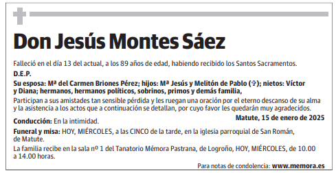 Don Jesús Montes Sáez