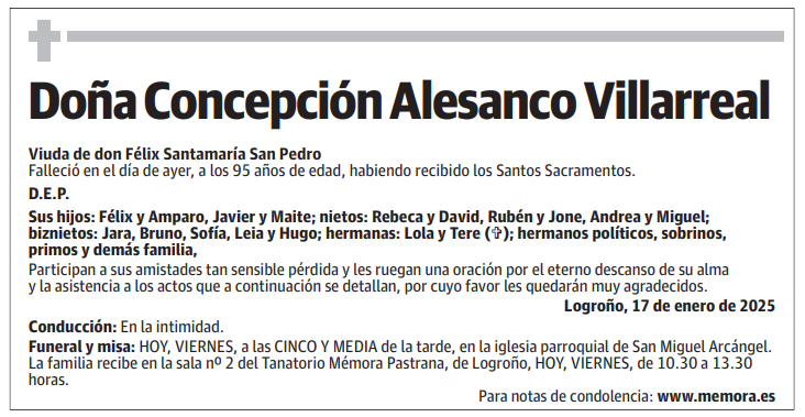 Doña Concepción Alesanco Villarreal