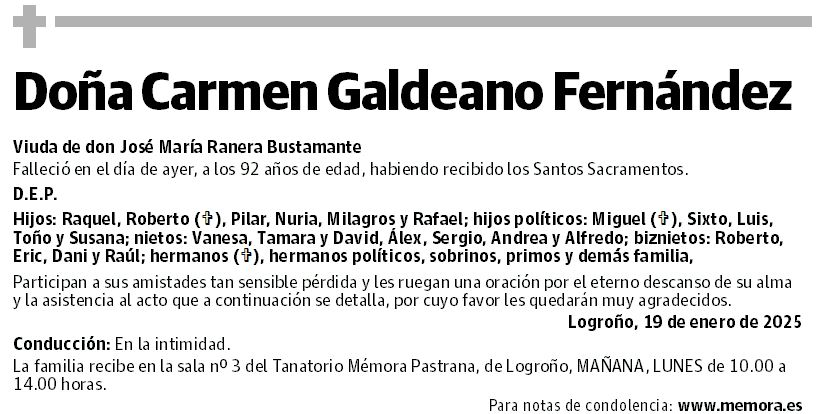 Doña Carmen Galdeano Fernández