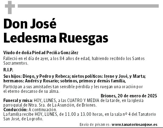 Don José  Ledesma Ruesgas