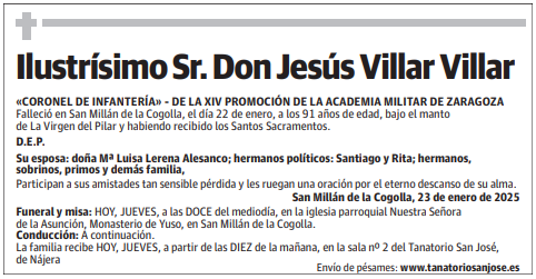 Ilustrísimo Sr. Don Jesús Villar Villar