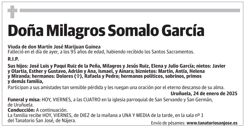 Doña Milagros Somalo García