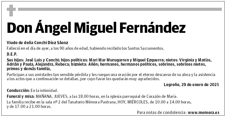 Don Ángel Miguel Fernández