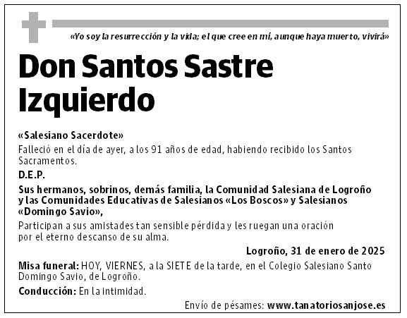 Don Santos Sastre Izquierdo