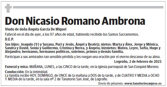 Don Nicasio Romano Ambrona