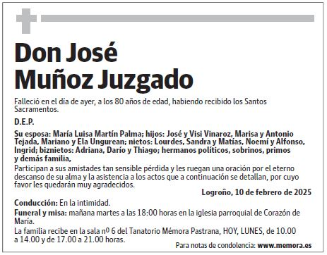 Don José Muñoz Juzgado