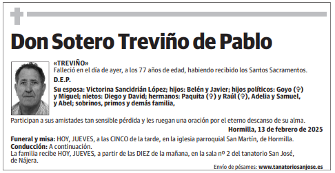 Don Sotero Treviño de Pablo