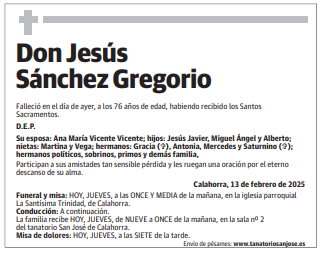 Don Jesús Sánchez Gregorio