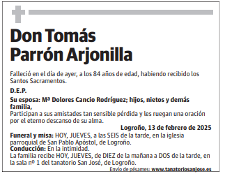 Don Tomás Parrón Arjonilla