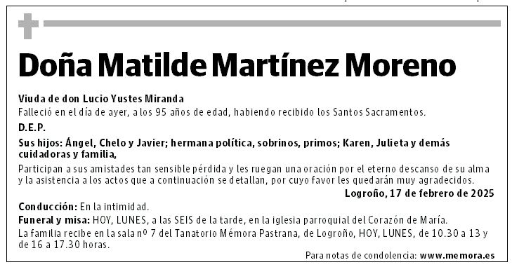 Doña Matilde Martínez Moreno