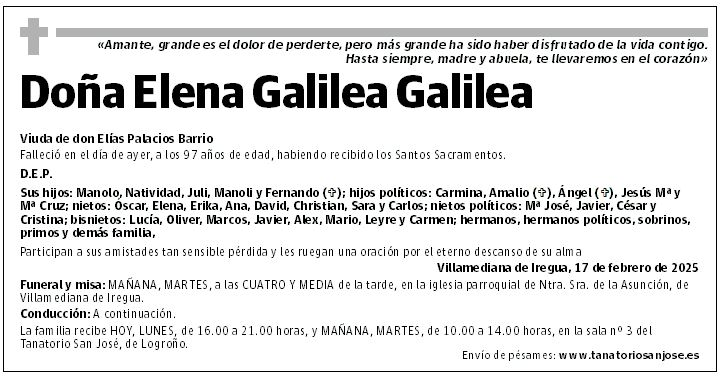 Doña Elena Galilea Galilea